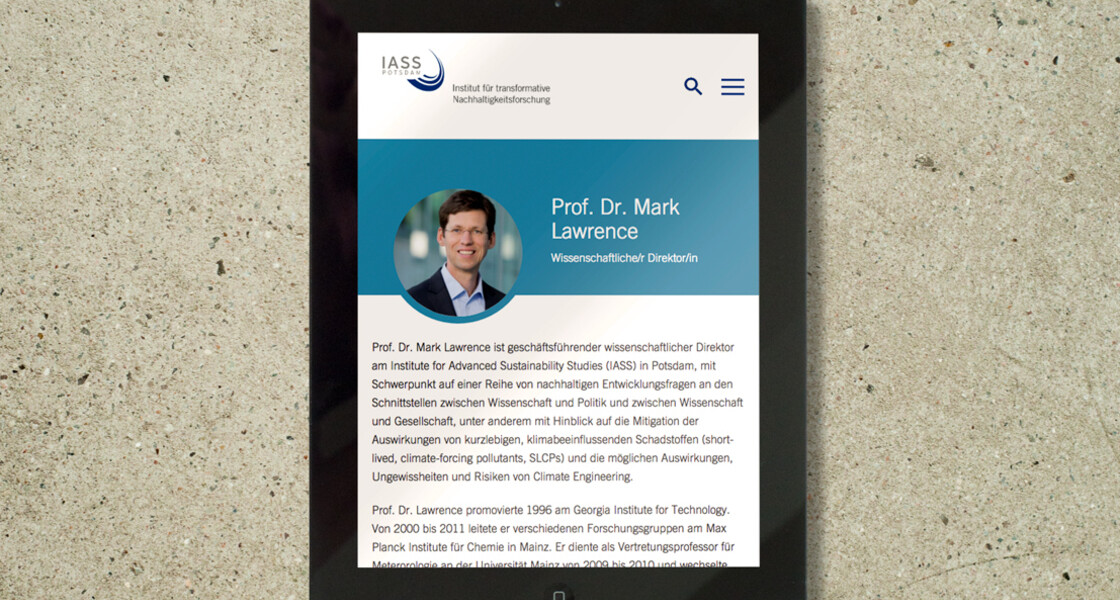 Personal profile of Prof. Dr. Mark Lawrence