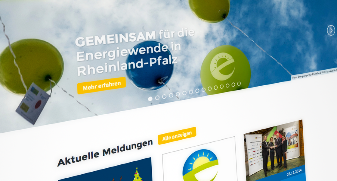 Abbildung der Startseite von www.energieagentur.rlp.de