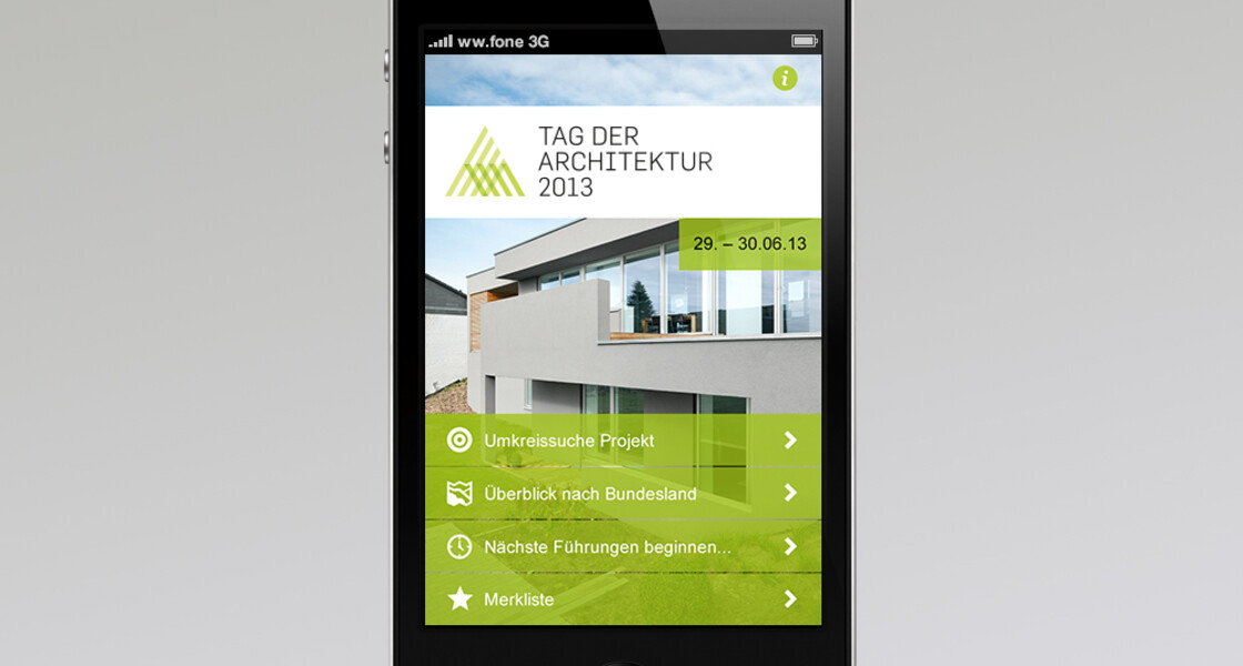 Startseite App - iPhone-Ansicht