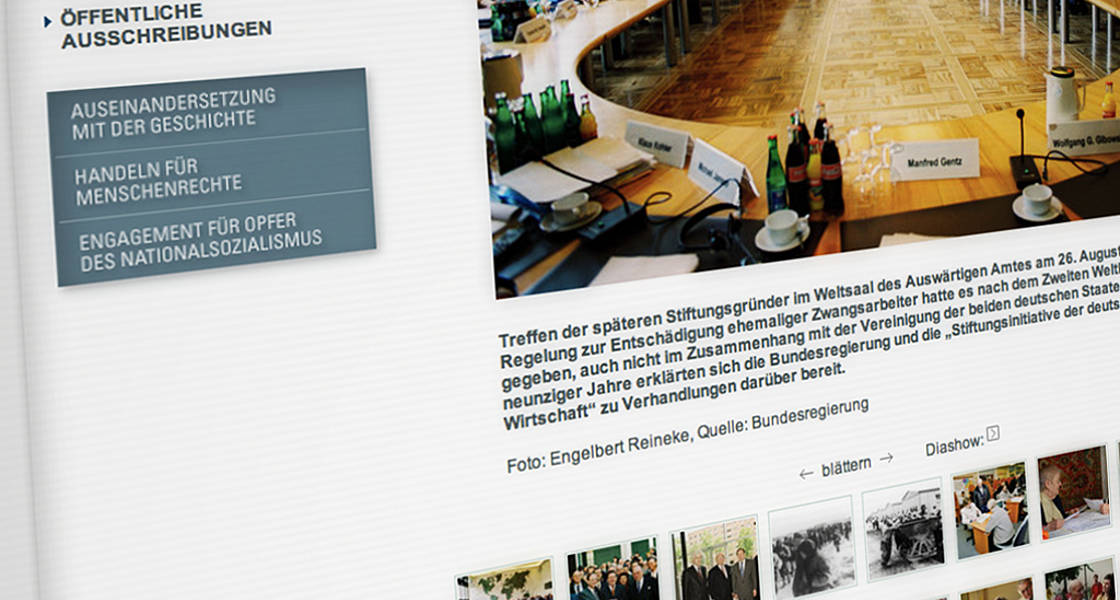 screenshot der Bildgalerie Stiftung "Erinnerung, Verantwortung und Zukunft"
