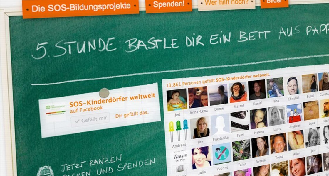 Facebook Integration Screenshot der Facebook Integration