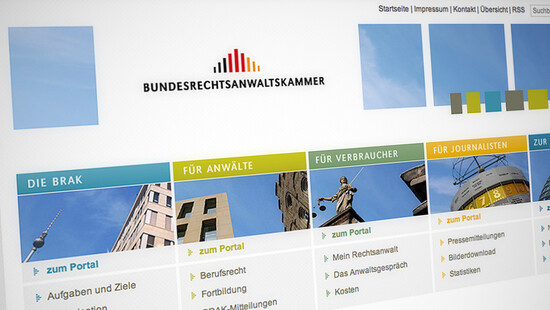 Screenshot der Startseite 