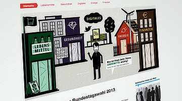 Bildschirmfoto der Startseite www.verbraucher-entscheiden.de