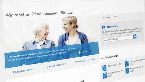 Klar strukturierte Startseite mit Direkteinstiegen, Kanalisierung von Zielgruppeninteressen und Bühne mit Themenspecials