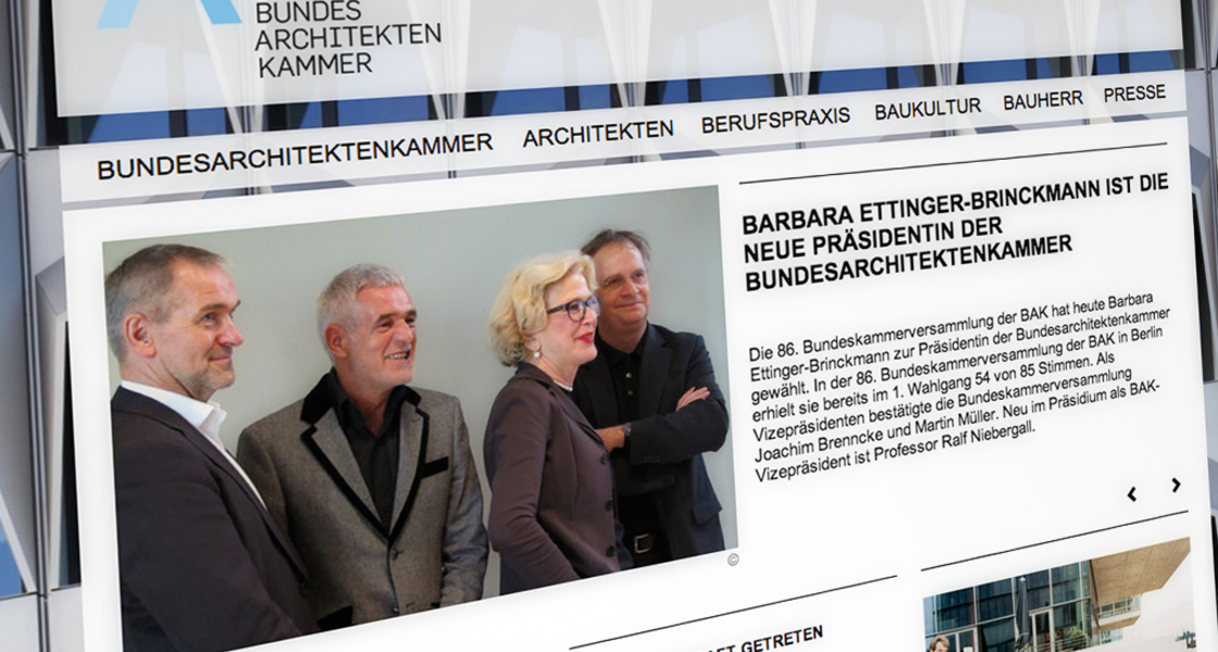 Bild der Startseite von www.bak.de