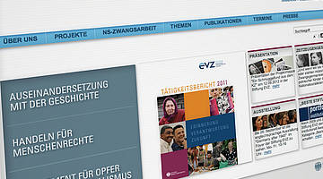 Screenshot Stiftung "Erinnerung, Verantwortung und Zukunft"