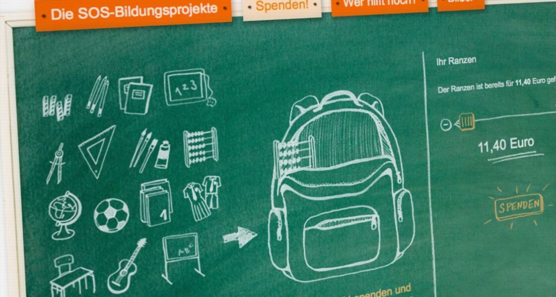 Spendentool Screenshot des Spendentools