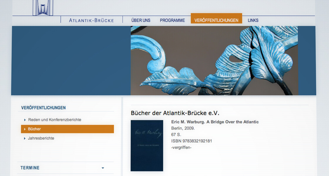 AB 10 brochures Screenshot der Unterseite Publikationen
