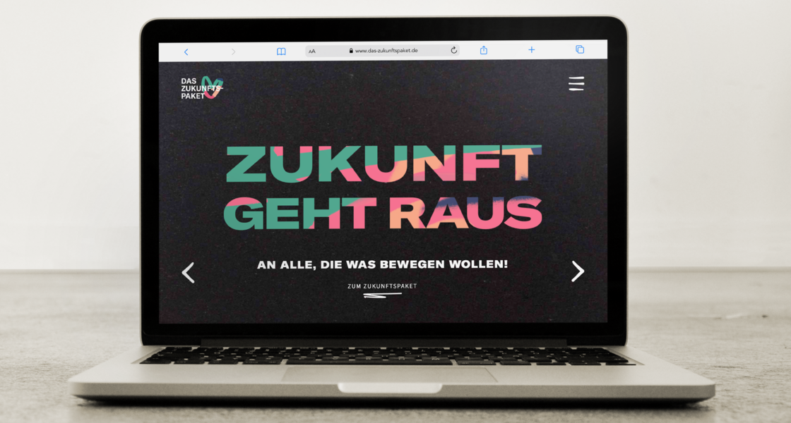 Startseite der Website www-zukunftspaket.de