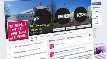 Screenshot der facebook-Kampagnenseite „Wir erwarten Besseres“