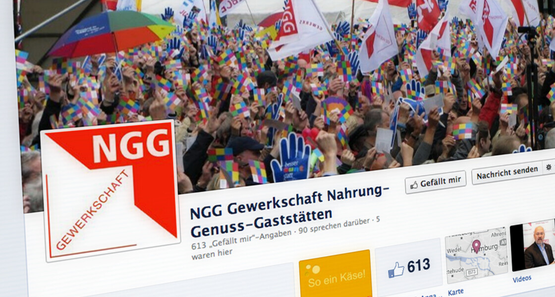 Facebook Seite Screenshot der Facebookseite der NGG
