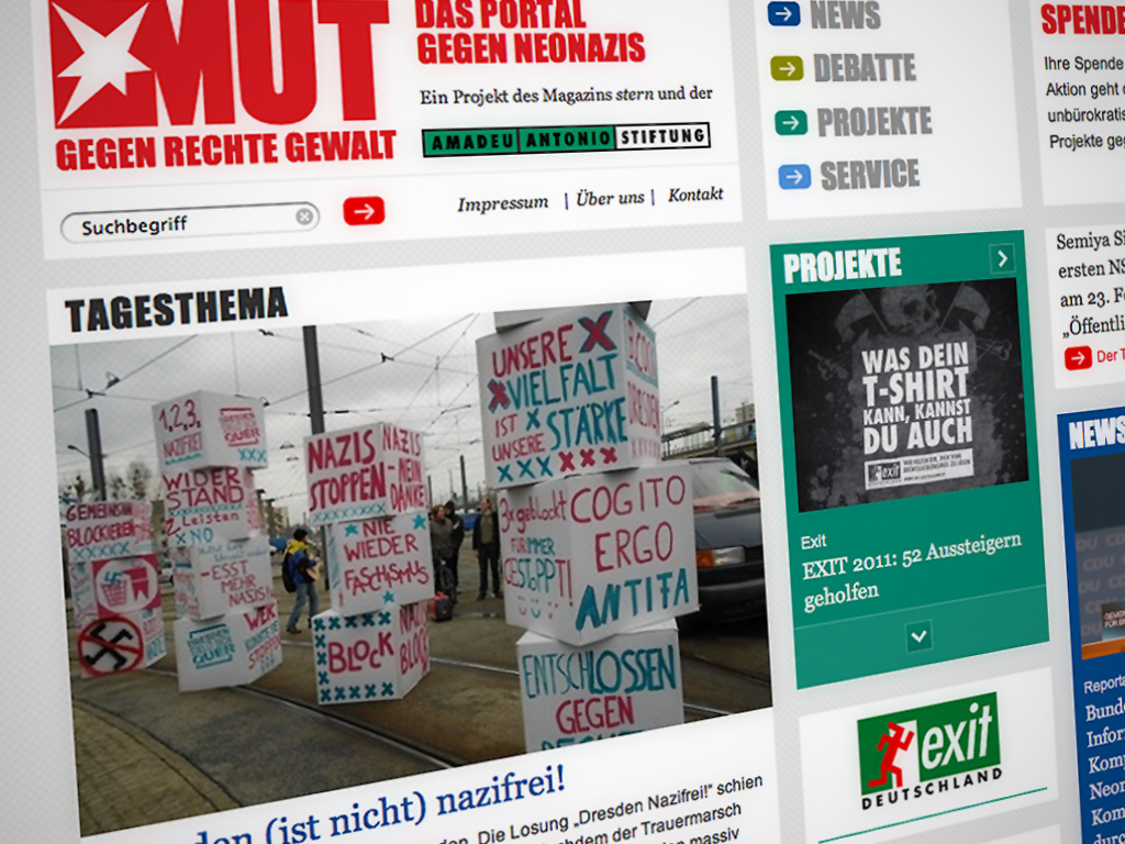 Rubrik News Screenfoto der Rubrik News