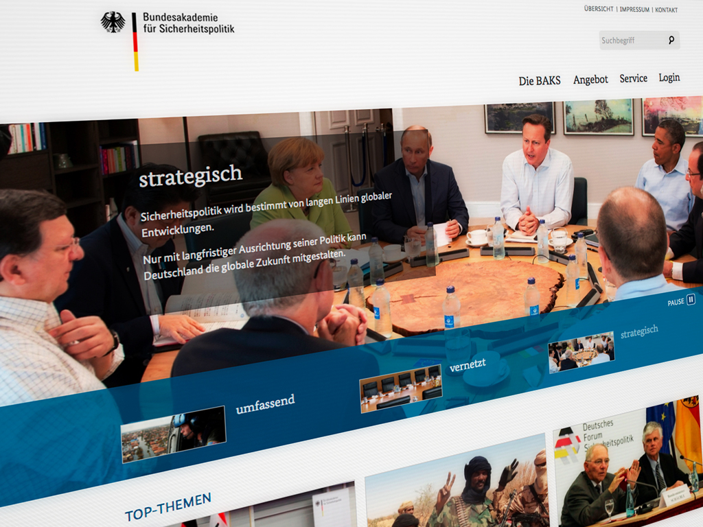 Startseite der Bundeakademie für Sicherheitspolitik Bild der Startseite der Bundeakademie für Sicherheitspolitik