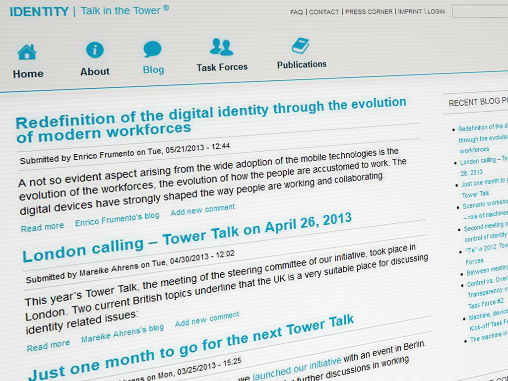 Blog Giesecke & Devrient Screenshot des Blogs