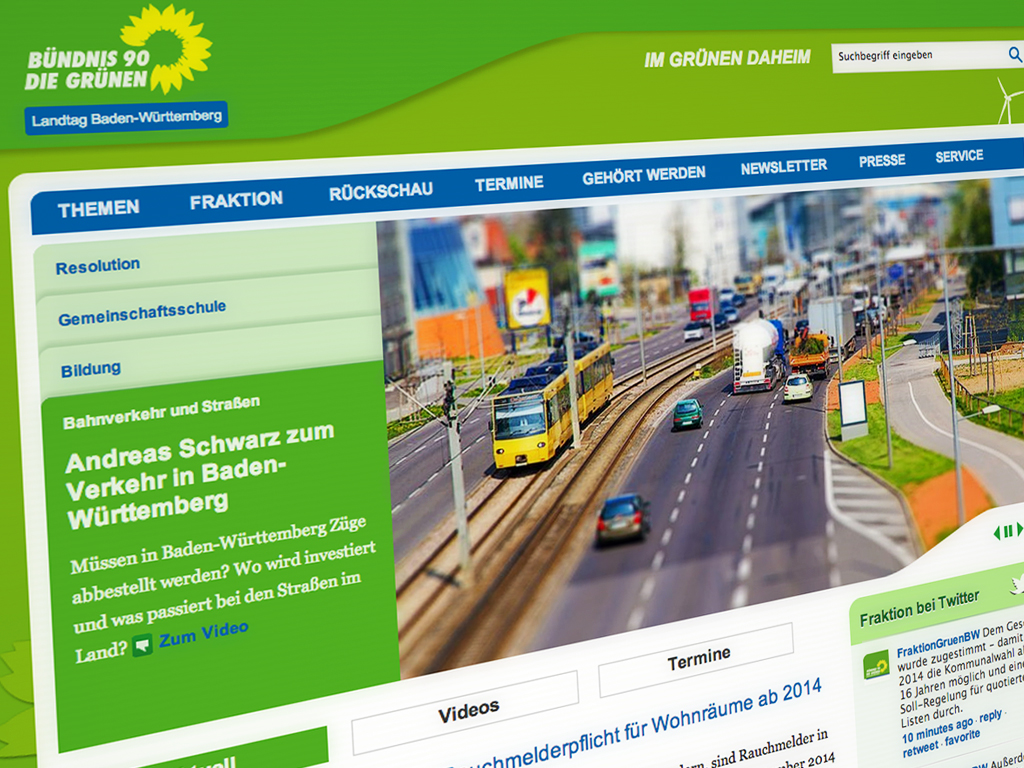Startseite der Grünen Fraktion Baden-Württemberg Ansicht der Startseite der Grünen Fraktion Baden-Württemberg