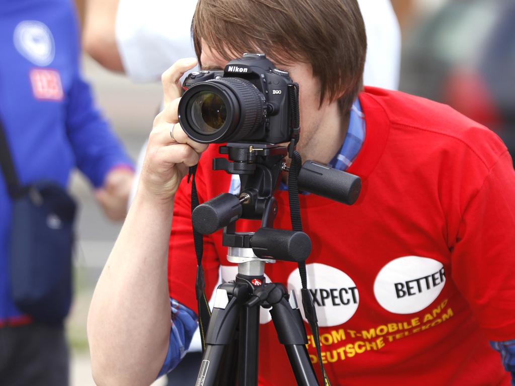 Fotograf bei der Arbeit