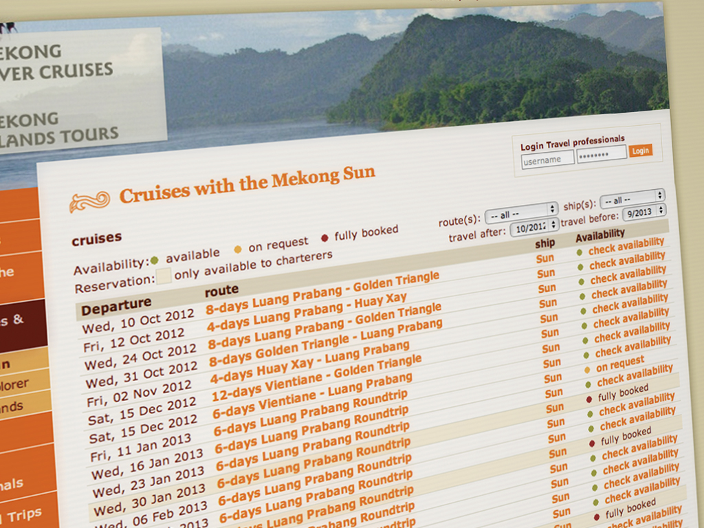 LER 10 Reise Seite Ansicht der Reiseseite