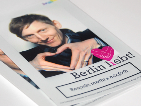 Kampagnenmaterial der Kampagne "Berlin liebt!"