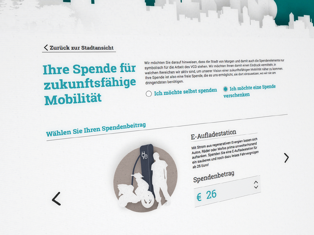 Spendenformular „ Spendengeschenk“ Darstellung des Spendenformulars