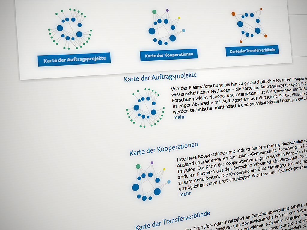 Suchmechanismen Screenfoto des Menüs Netzwerkkarten